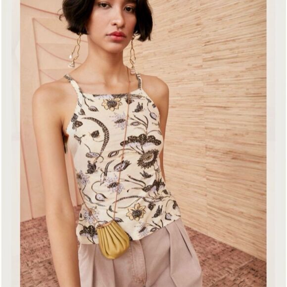 NWT Ulla Johnson Sidney Cami in Lemonbalm Size XL - Picture 2 of 10